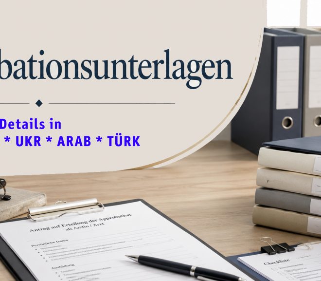 Unterlagen Approbationsantrag